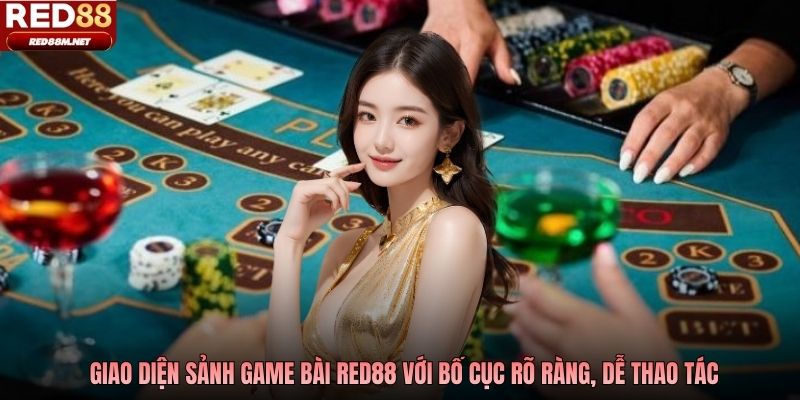 Giao diện sảnh game bài RED88 với bố cục rõ ràng, dễ thao tác