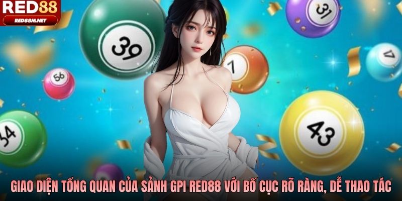 Giao diện tổng quan của sảnh GPI Red88 với bố cục rõ ràng, dễ thao tác